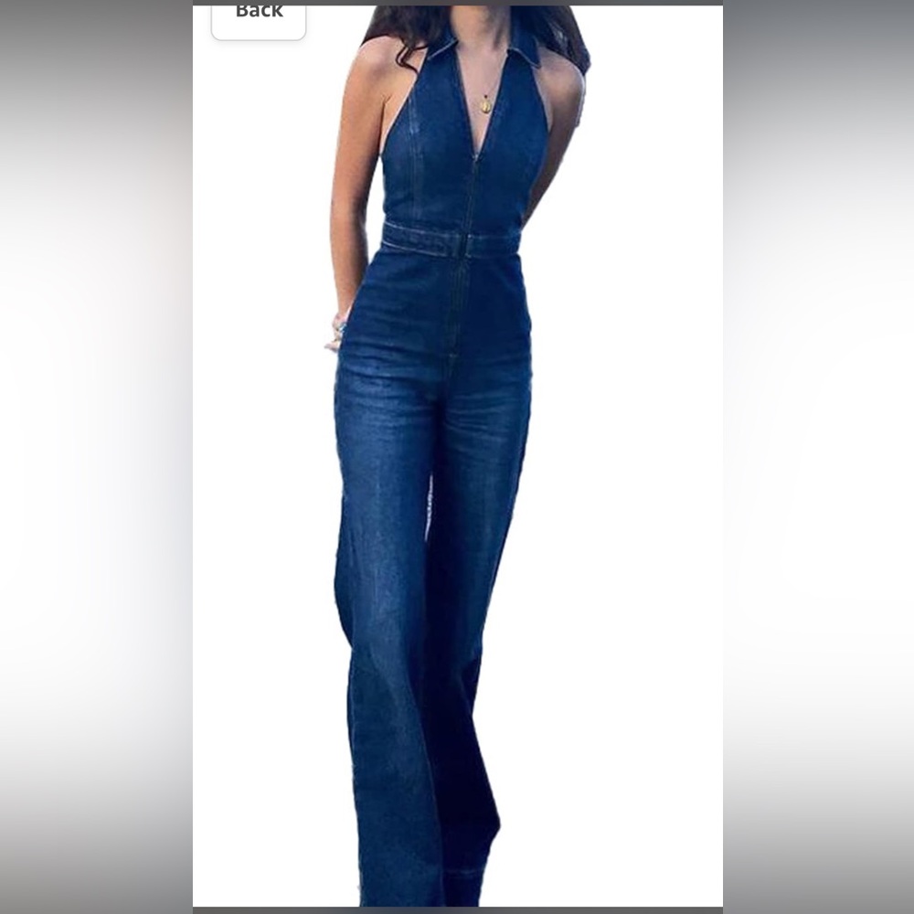 Denim romper size medium